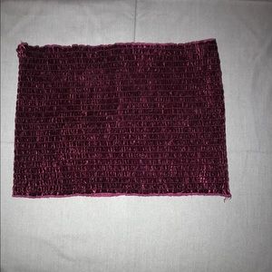 Burgundy Velvet tube top